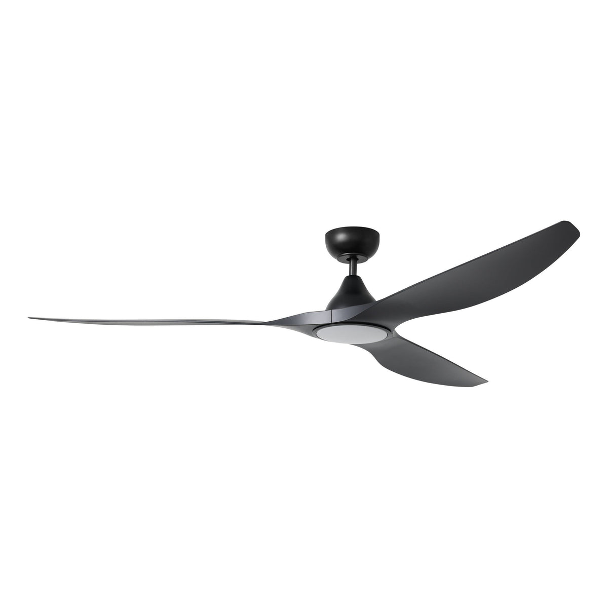Surf 72"/1829mm 3 Blade Black with LED DC Motor ABS Ceiling Fan