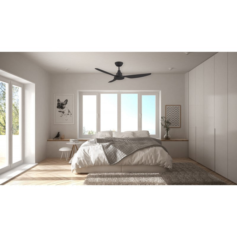 Glacier 48"/1200mm 3 Blade Black DC Motor Glass Fibre Composite Ceiling Fan
