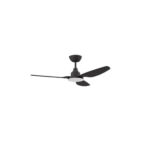 Glacier 52"/1300mm 3 Blade Black with LED Light DC Motor Glass Fibre Composite Ceiling Fan