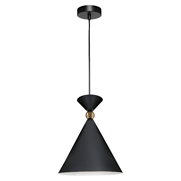 Krissy Small Black with Gold Industrial Modern Pendant