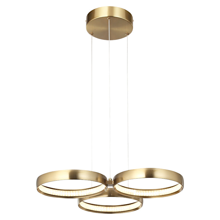 Olympus 3 Light Gold Ring LED Tri-Colour Pendant