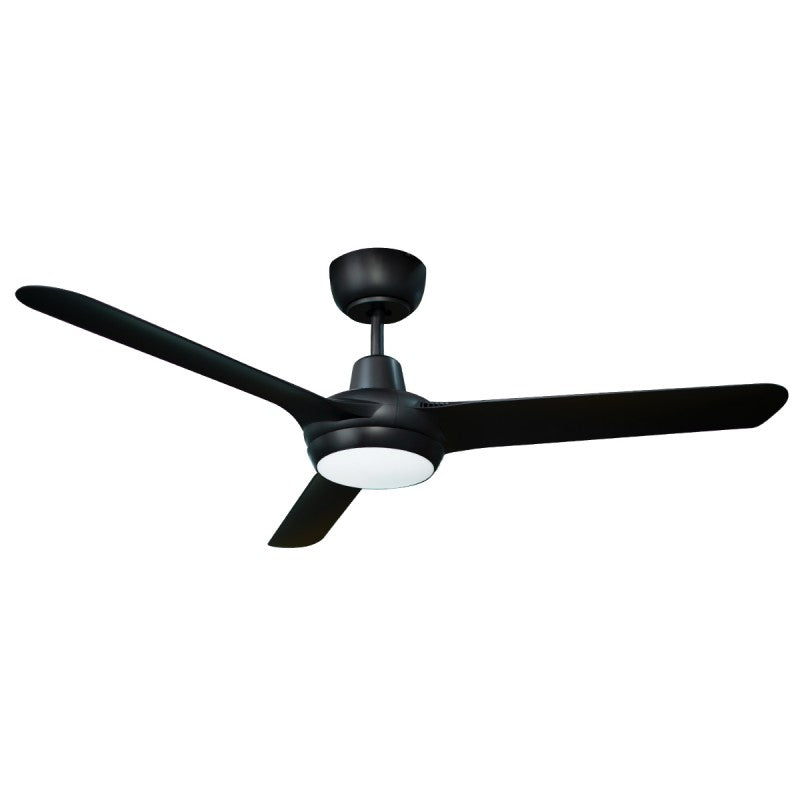 Spyda DC 50"/1250mm 3 Blade Black with LED Light DC Motor Polycarbonate Composite Ceiling Fan