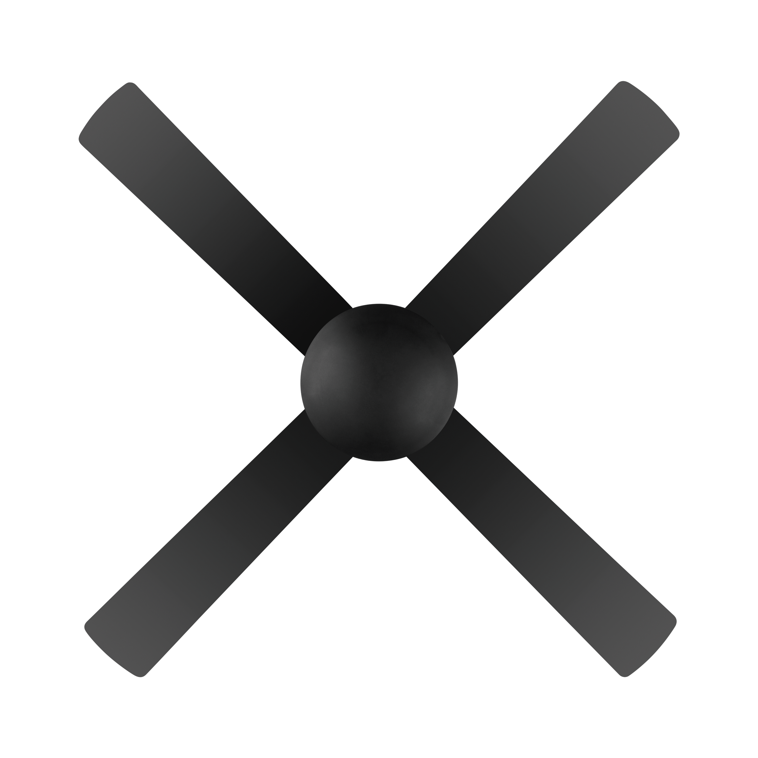 Bondi 52 Black ABS Blades 132cm AC Motor Ceiling Fan