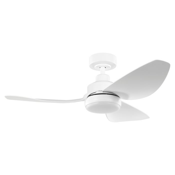 Torquay 42&quot;/1070mm 3 Blade White with LED Light DC Motor ABS Ceiling Fan