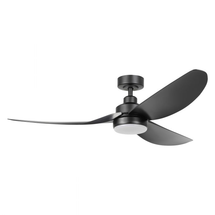 Torquay 56&quot;/1422mm 3 Blade Black with LED Light DC Motor ABS Ceiling Fan