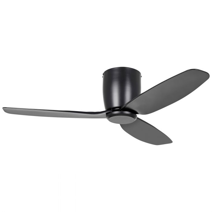 Seacliff 44&quot;/1120mm Black DC Low Profile Flush Ceiling Fan
