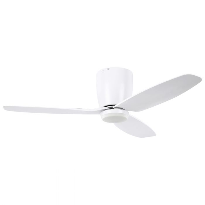 Seacliff 44&quot;/1120mm White with LED Light DC Low Profile Flush Ceiling Fan