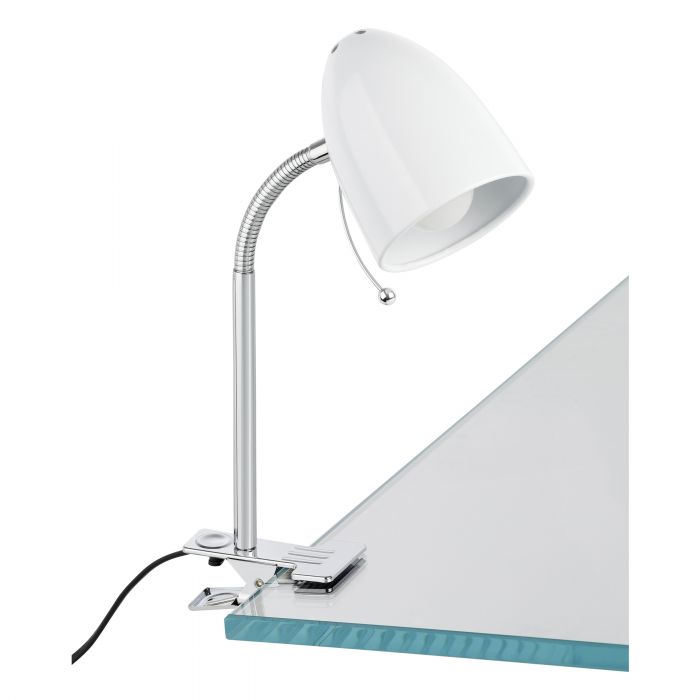Lara Clamp Lamp White Modern Desk Task Lamp