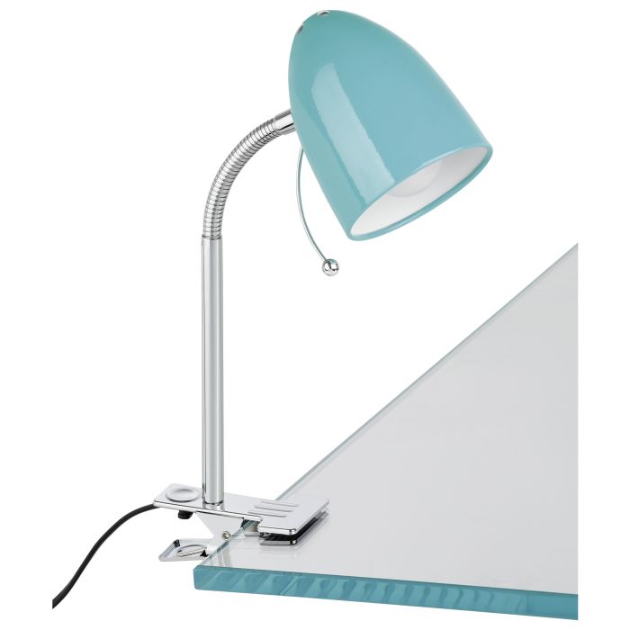 Lara Clamp Lamp Bright Blue Modern Desk Task Lamp