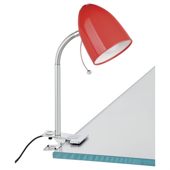 Lara Clamp Lamp Red Modern Desk Task Lamp
