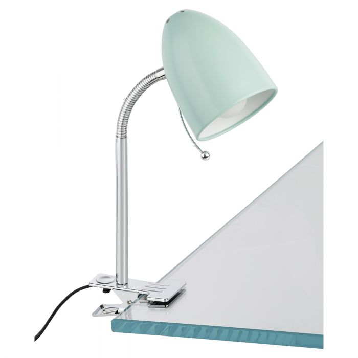 Lara Clamp Lamp Pastel Mint Modern Desk Task Lamp