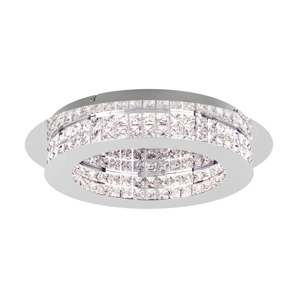 Principe 500mm Chrome Close to Ceiling Crystal.