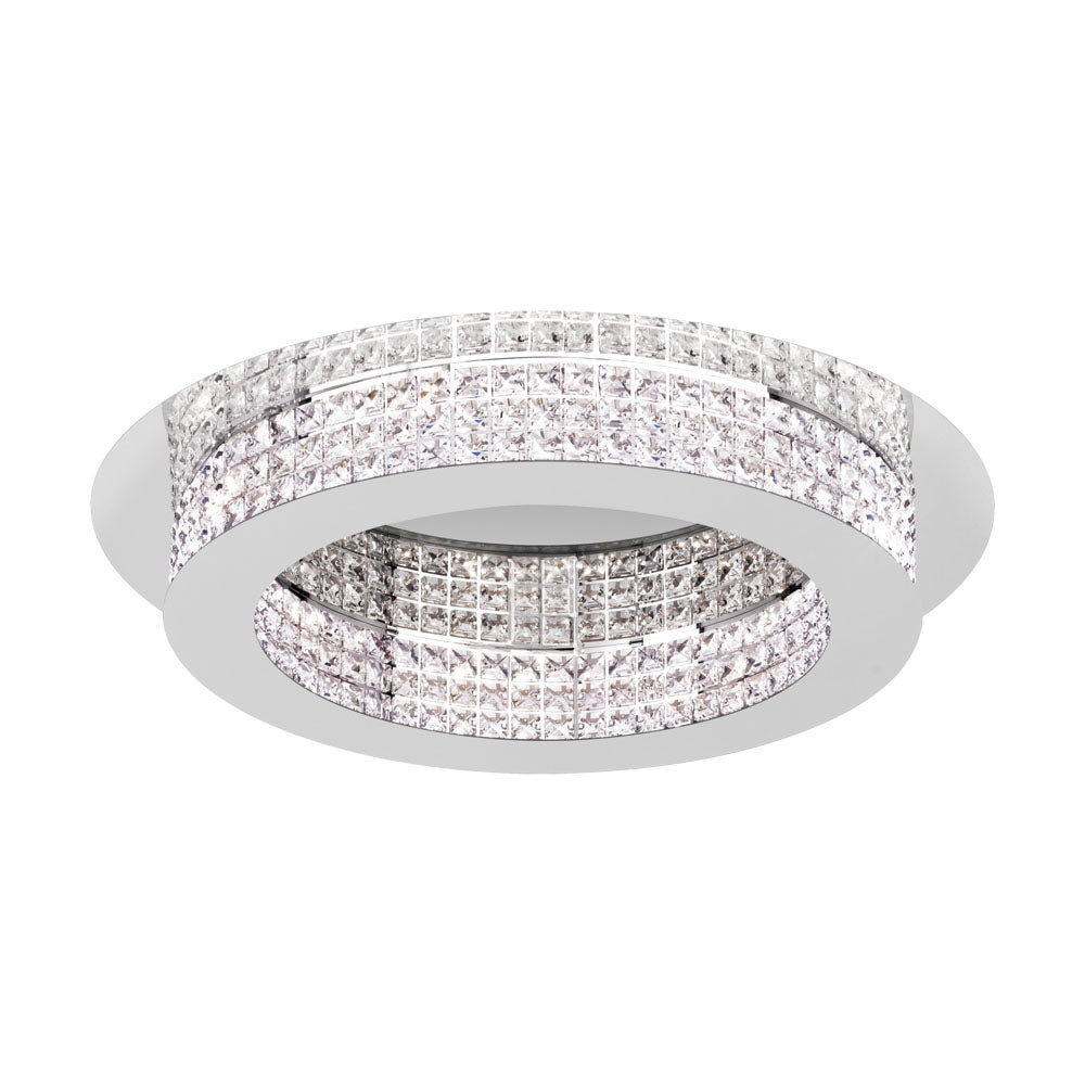 Principe 700mm Chrome Close to Ceiling Crystal