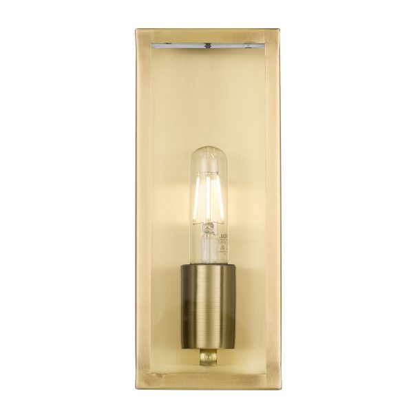 Arzano 25cm Antique Brass Box Modern Coach Light