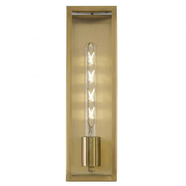 Arzano 35cm Antique Brass Box Modern Coach Light