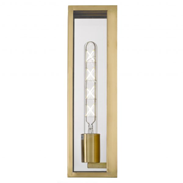 Arzano 35cm Antique Brass Box Modern Coach Light