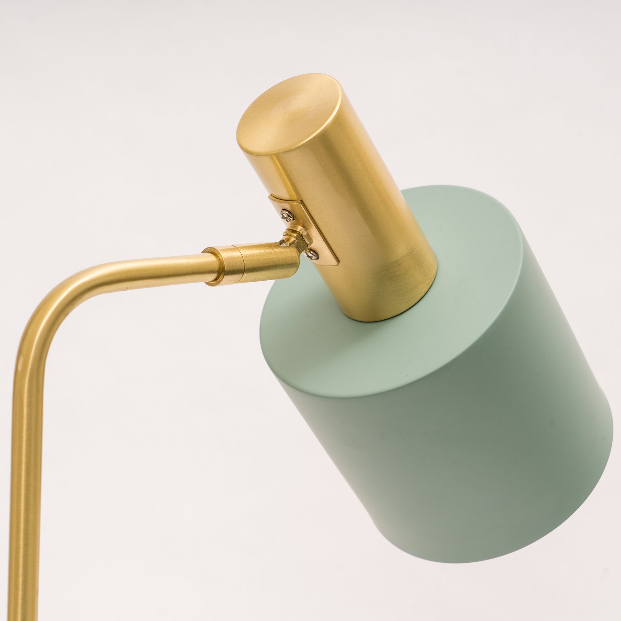 Addison Jade and Brushed Brass Modern Industrial Table Lamp