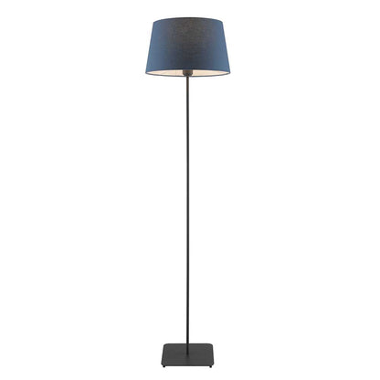 Devon Blue with Black Modern Floor Lamp