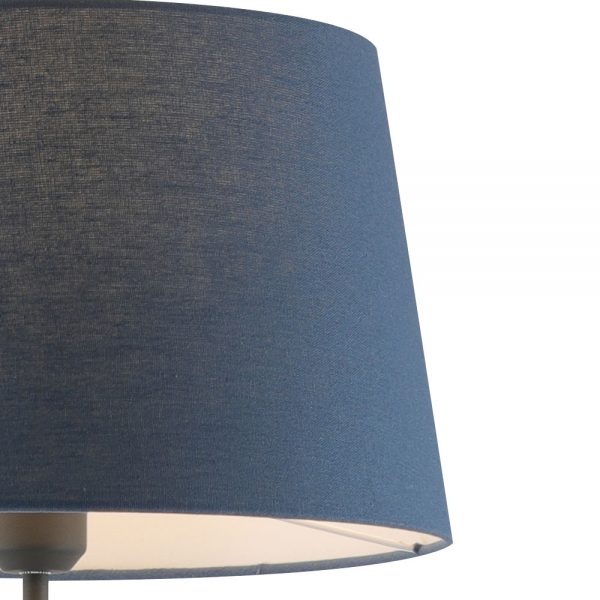Devon Blue with Black Modern Floor Lamp