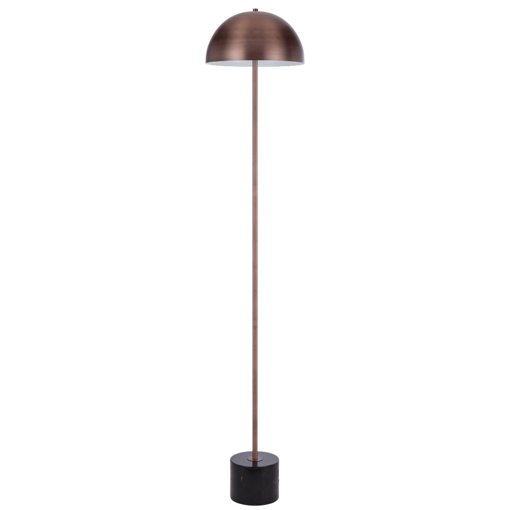 Domez Black Marble and Bronze Modern Floor Lamp