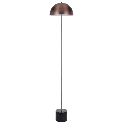 Domez Black Marble and Bronze Modern Floor Lamp