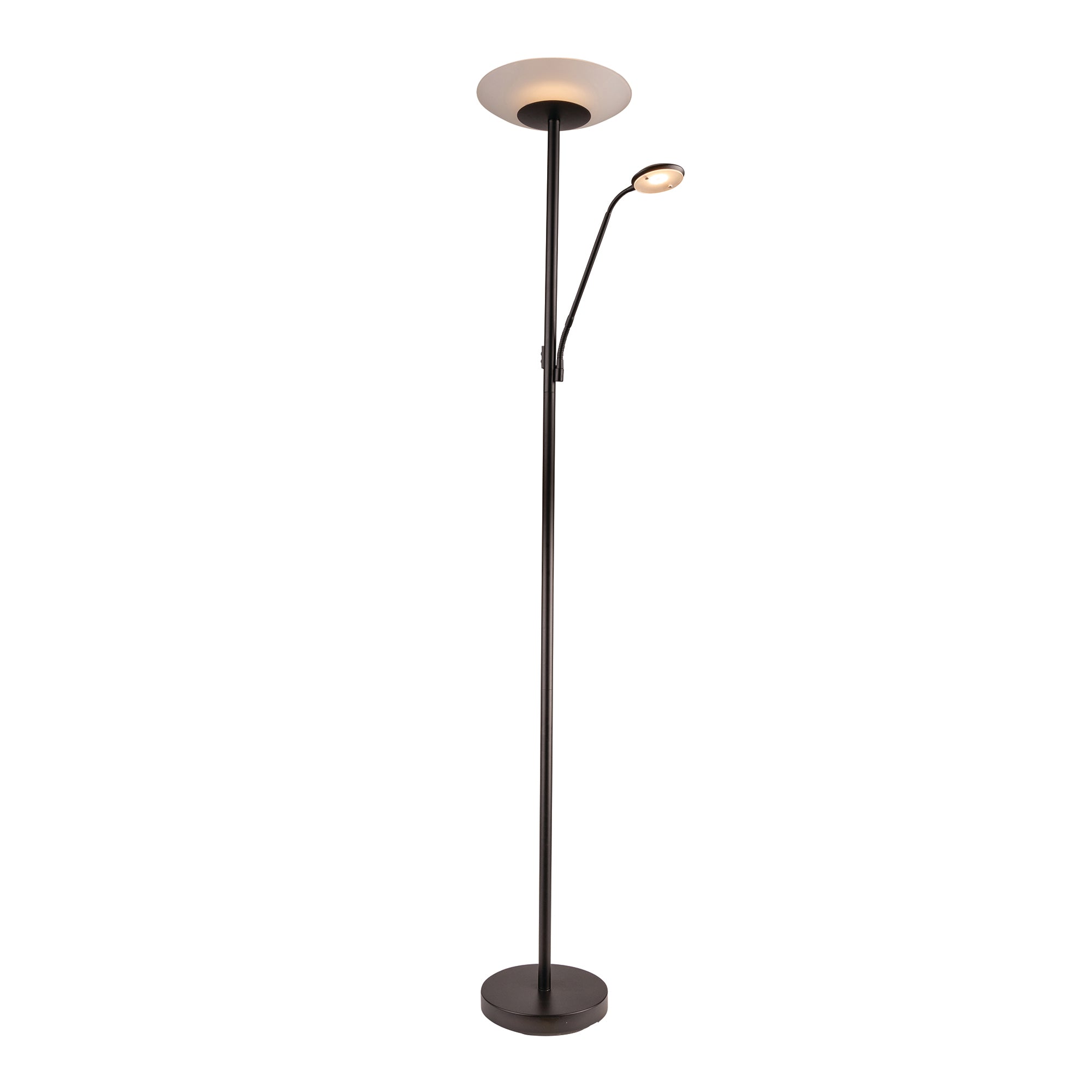 Emilia Matt Black Mother and Child LED Floor Lamp