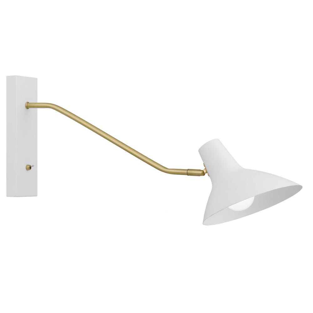 Farbon Long White Mid-Century Modern Wall Light
