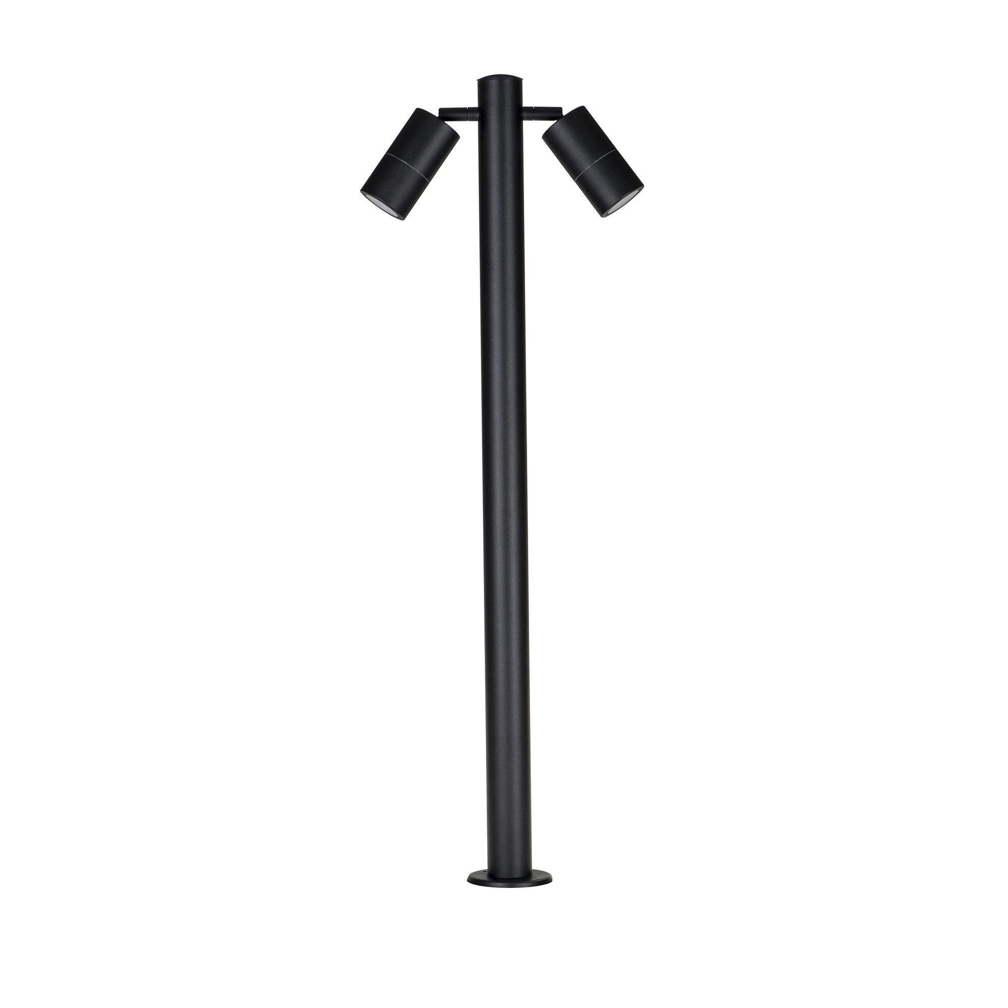 Tivah Tri-Colour Black Dual Spotlight Bollard 240v