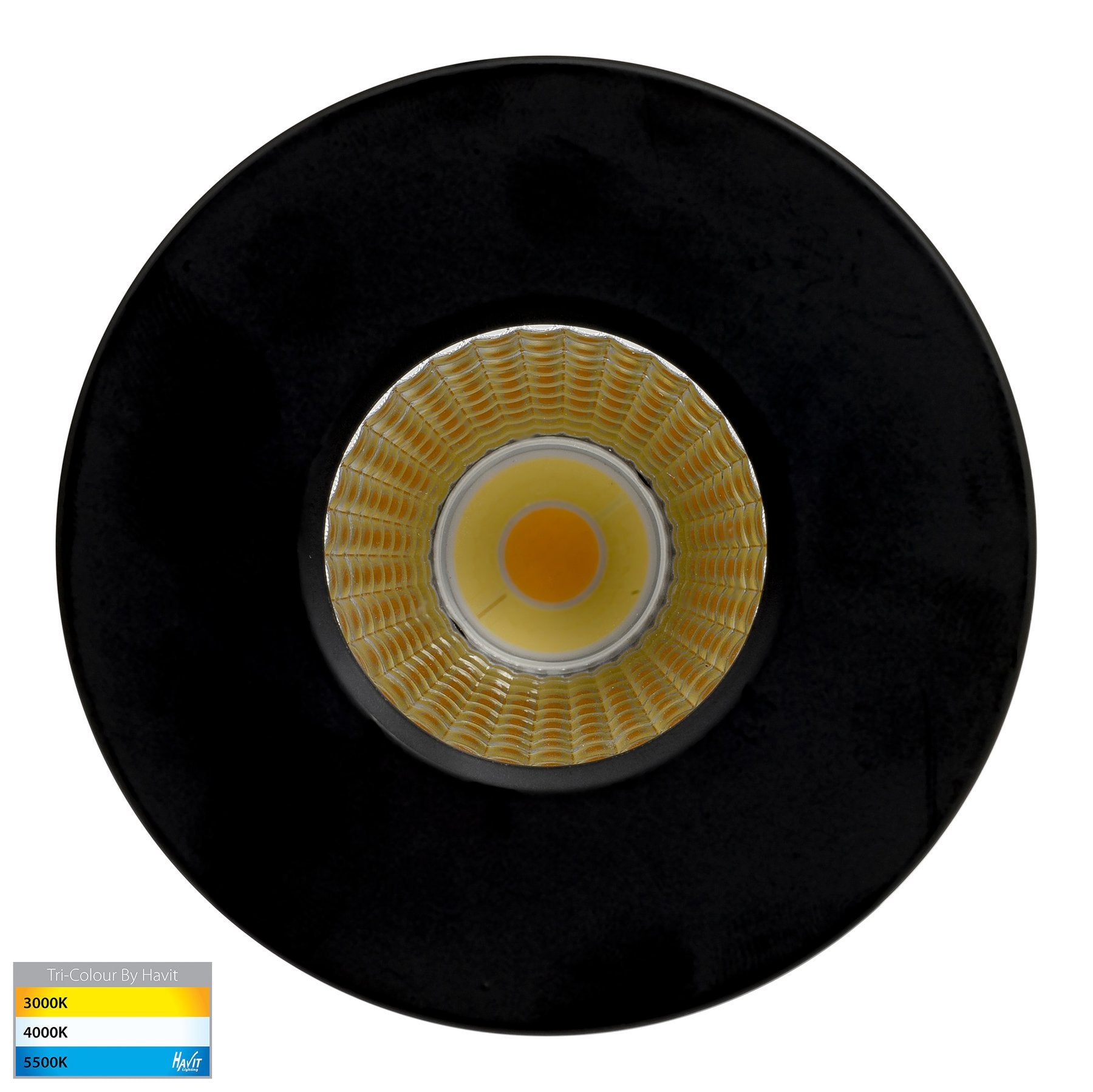 Prime 12w 70mm Flush Recessed LED Downlight Black