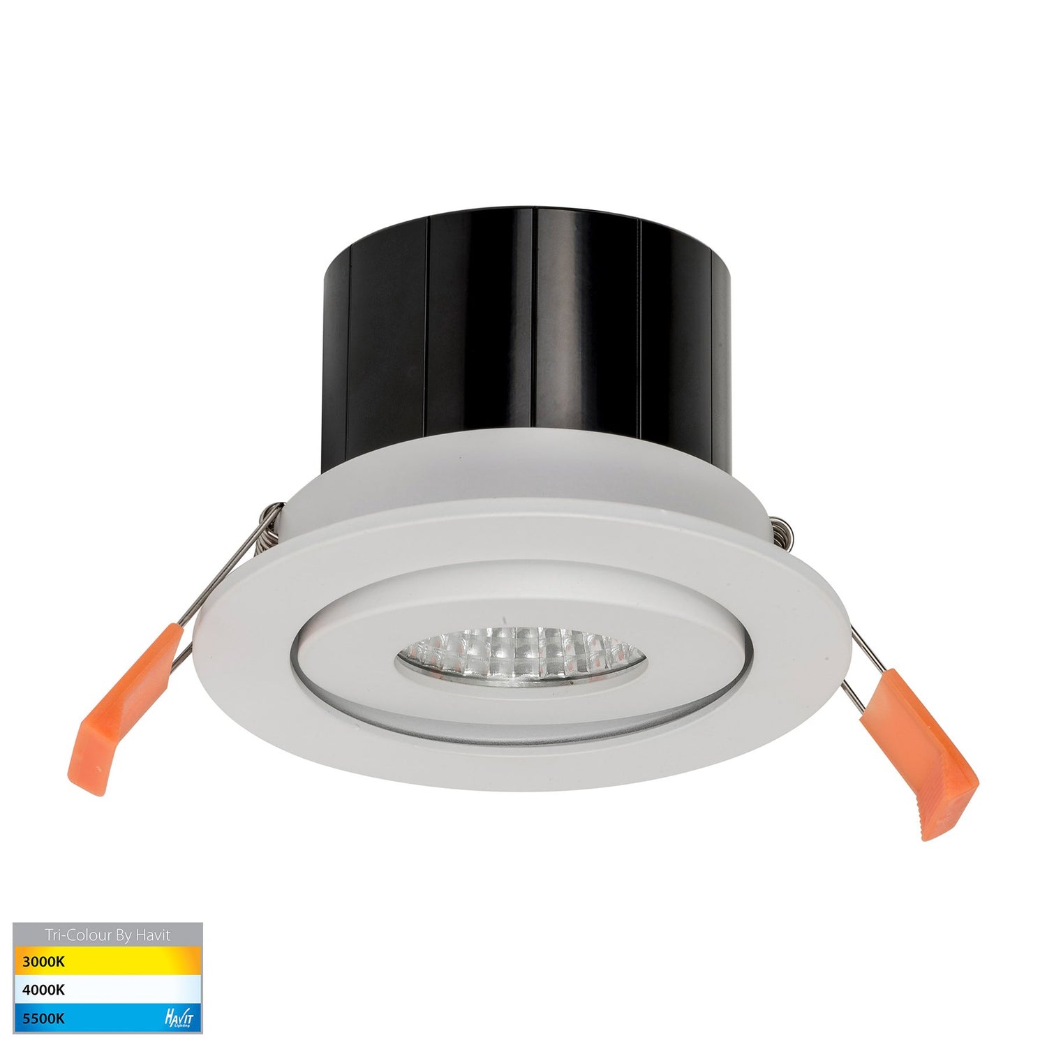 Prime 12w 90mm Gimbal Flush Recessed LED Downlight White