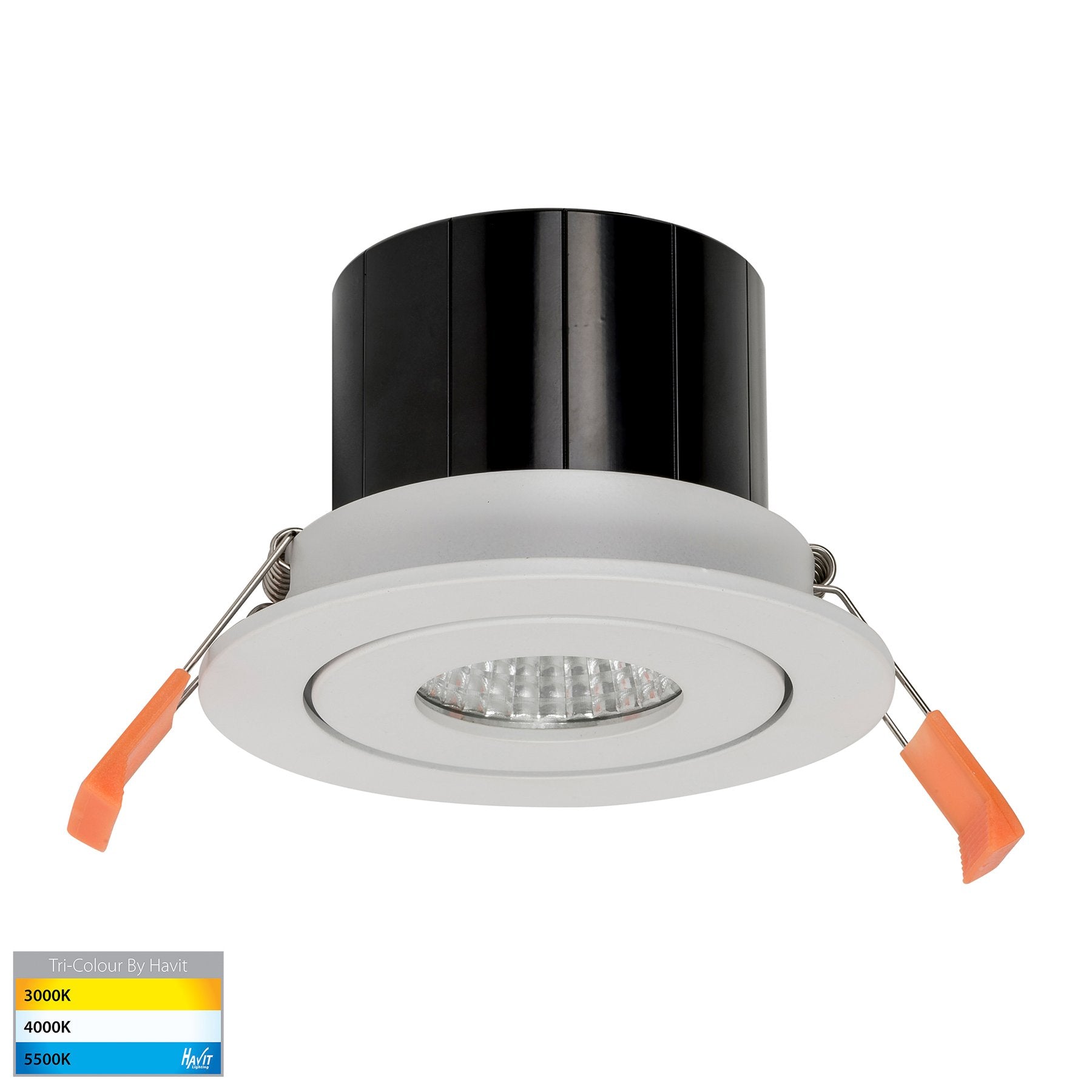 Prime 12w 90mm Gimbal Flush Recessed LED Downlight White