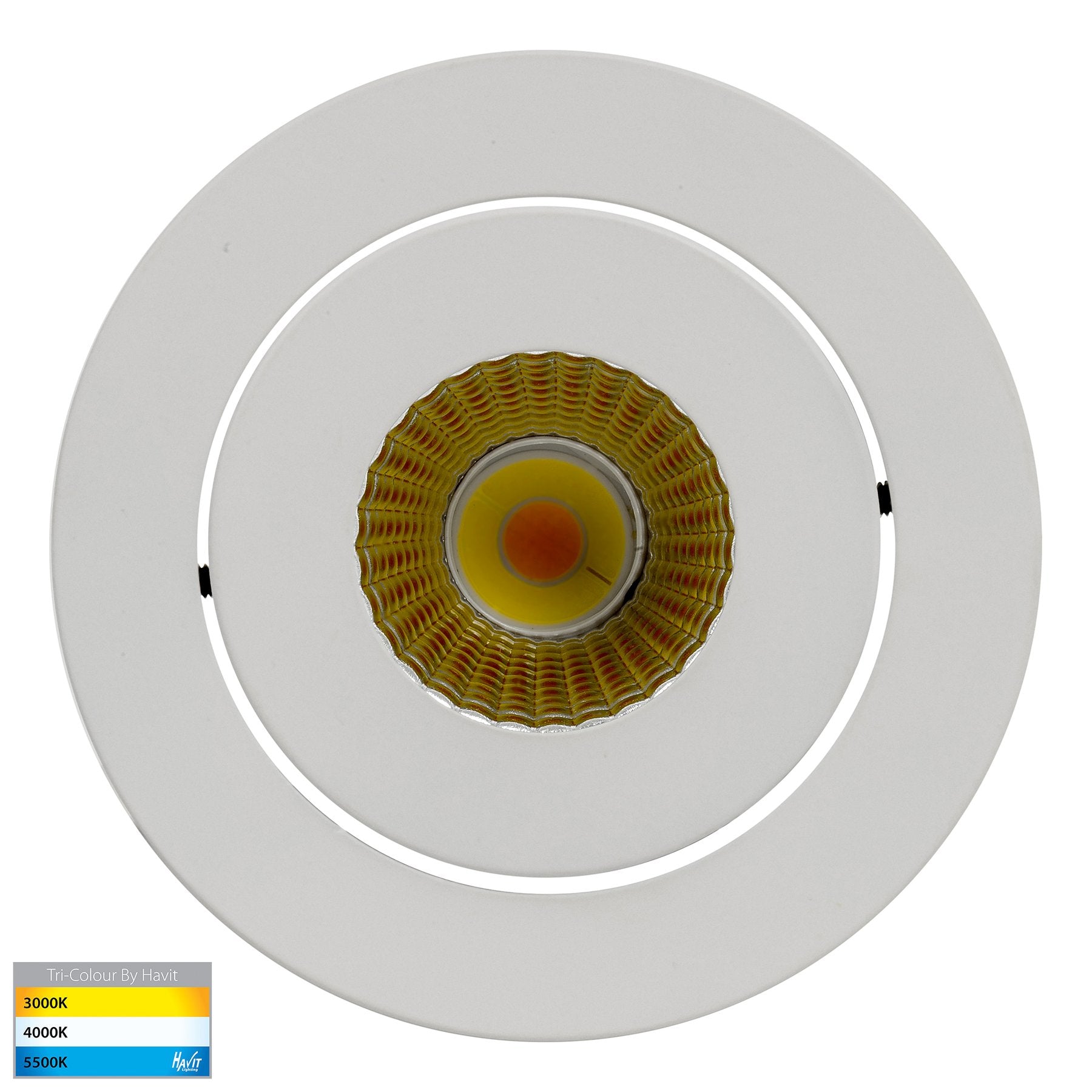 Prime 12w 90mm Gimbal Flush Recessed LED Downlight White