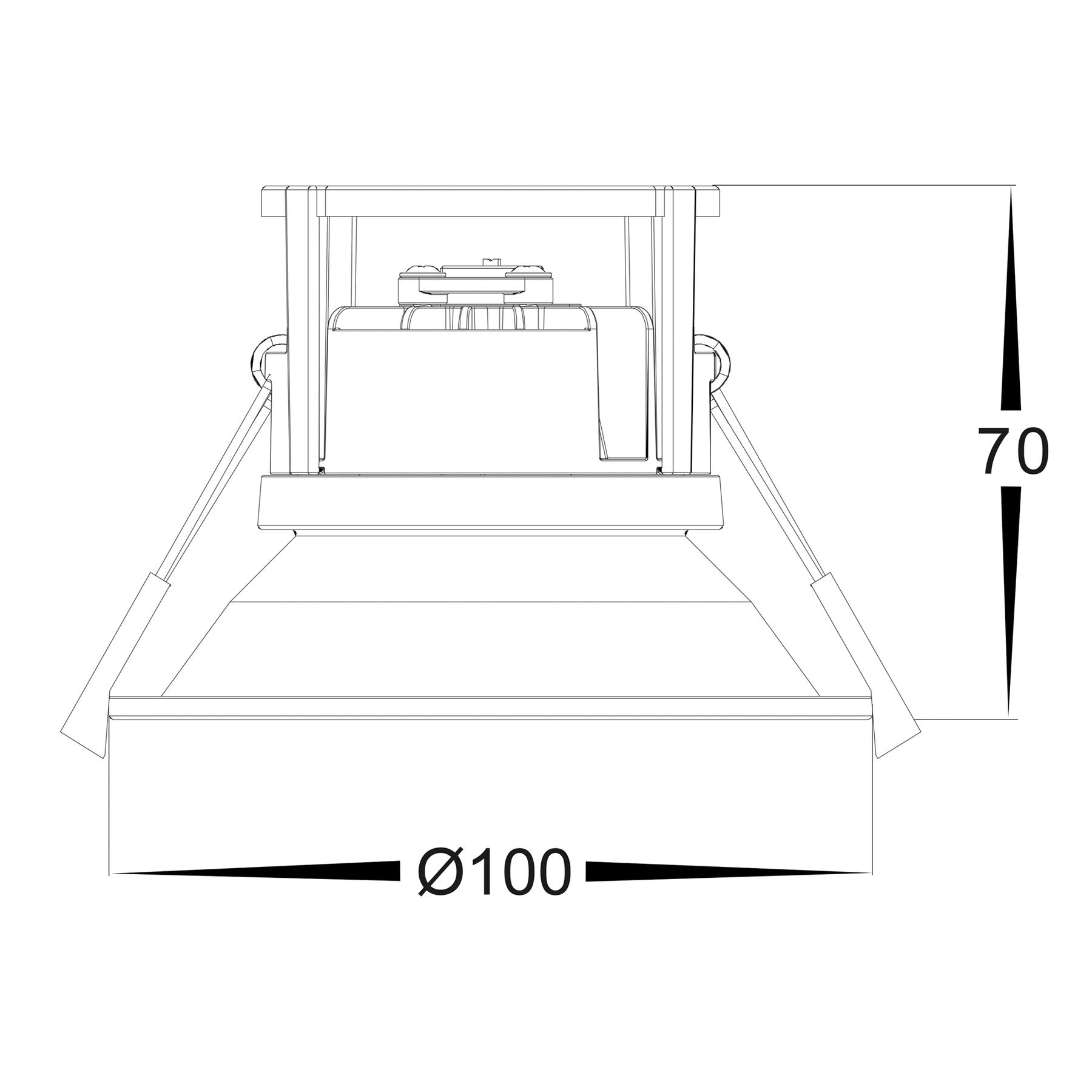 Gleam 9w 90mm Deep Recessed LED Downlight White