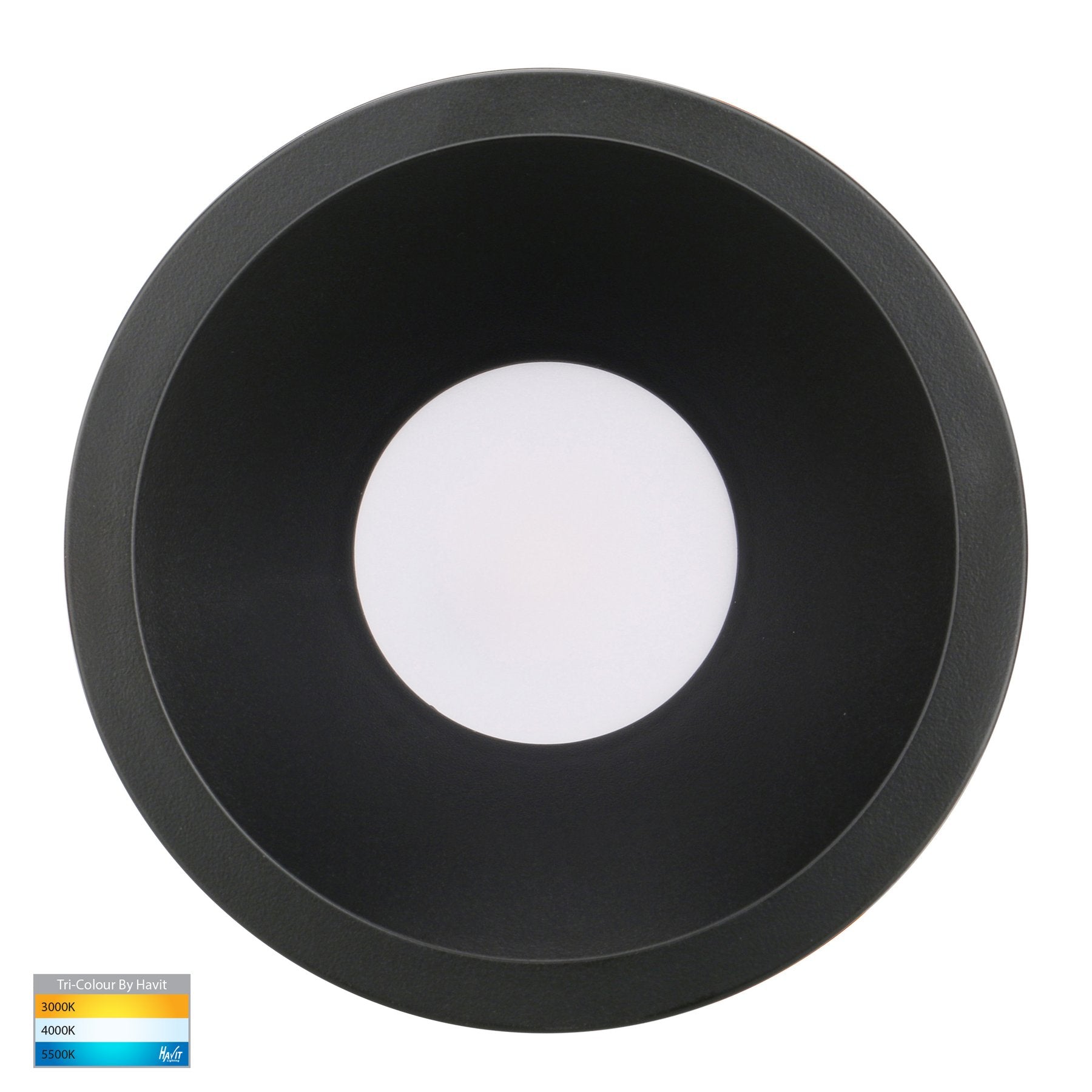 Gleam 9w 90mm Deep Recessed LED Downlight Black