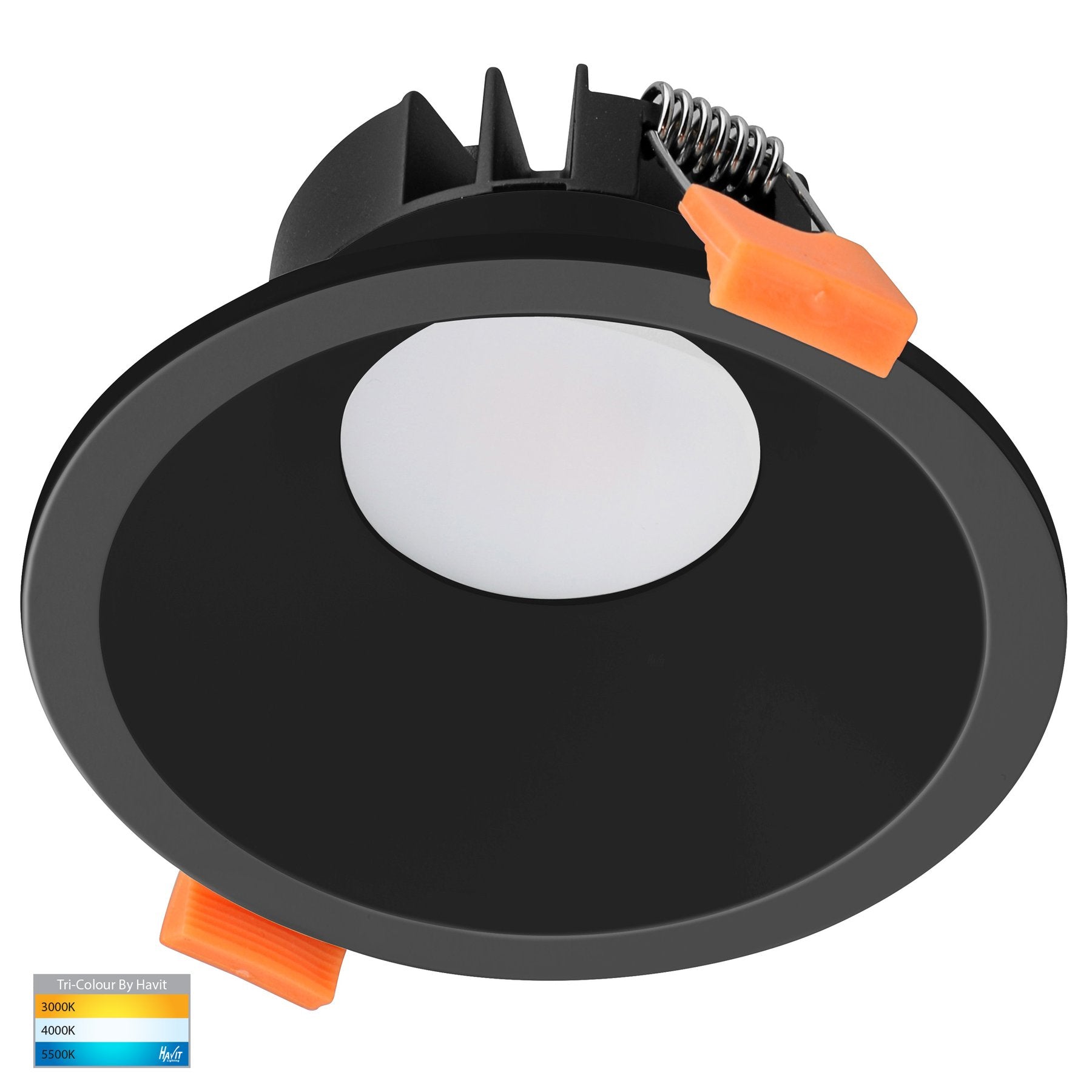 Gleam 9w 90mm Deep Recessed LED Downlight Black