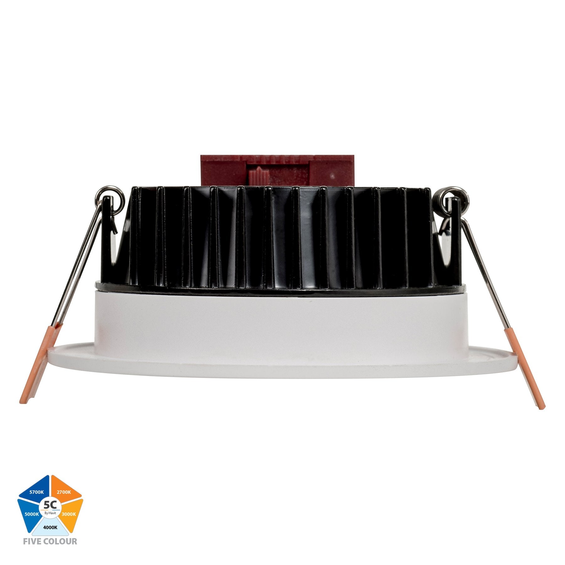 Ora 13w 90mm 5-Colour Recessed LED Downlight White