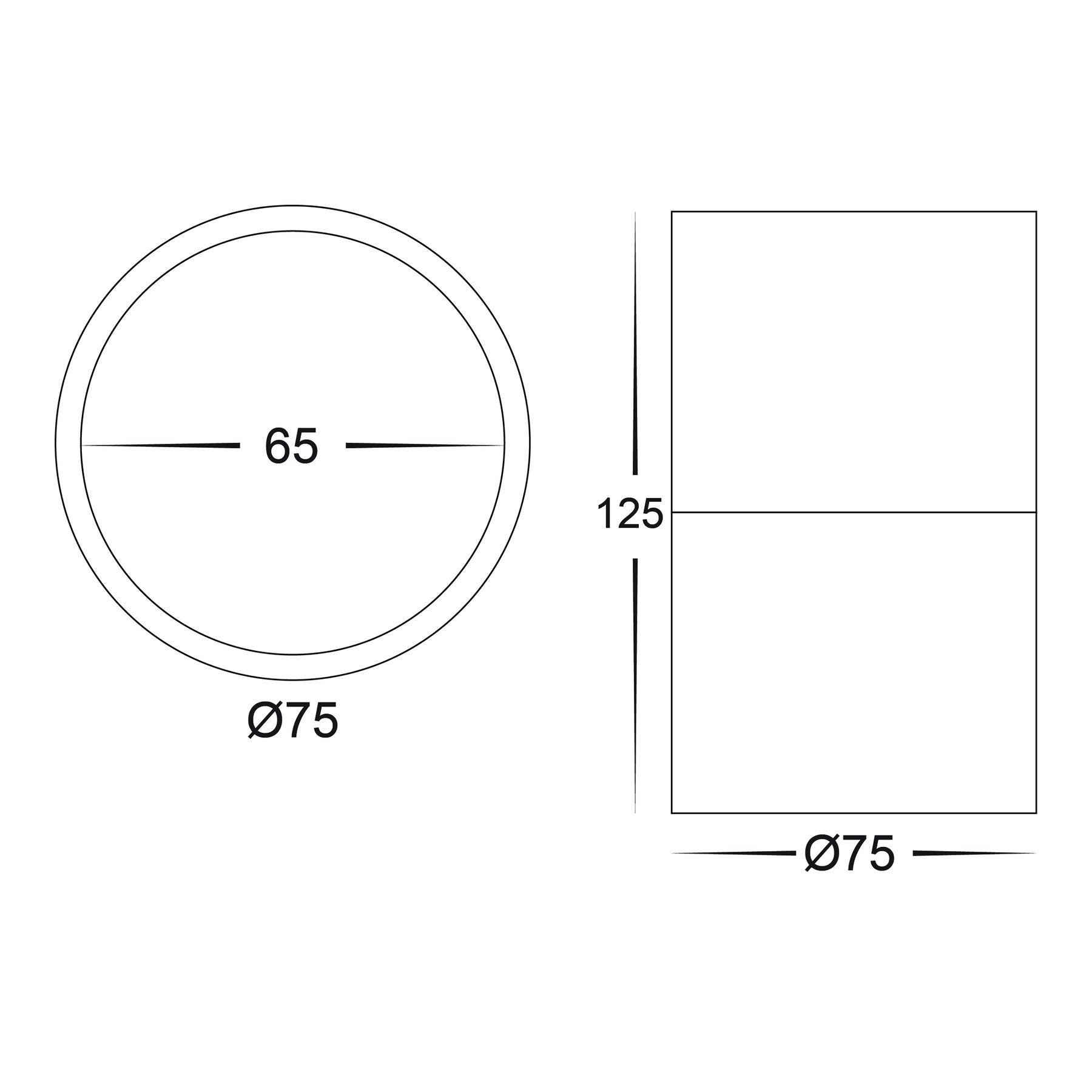 Nella 7w Tall Black Tri-Colour LED Surface Mounted Downlight