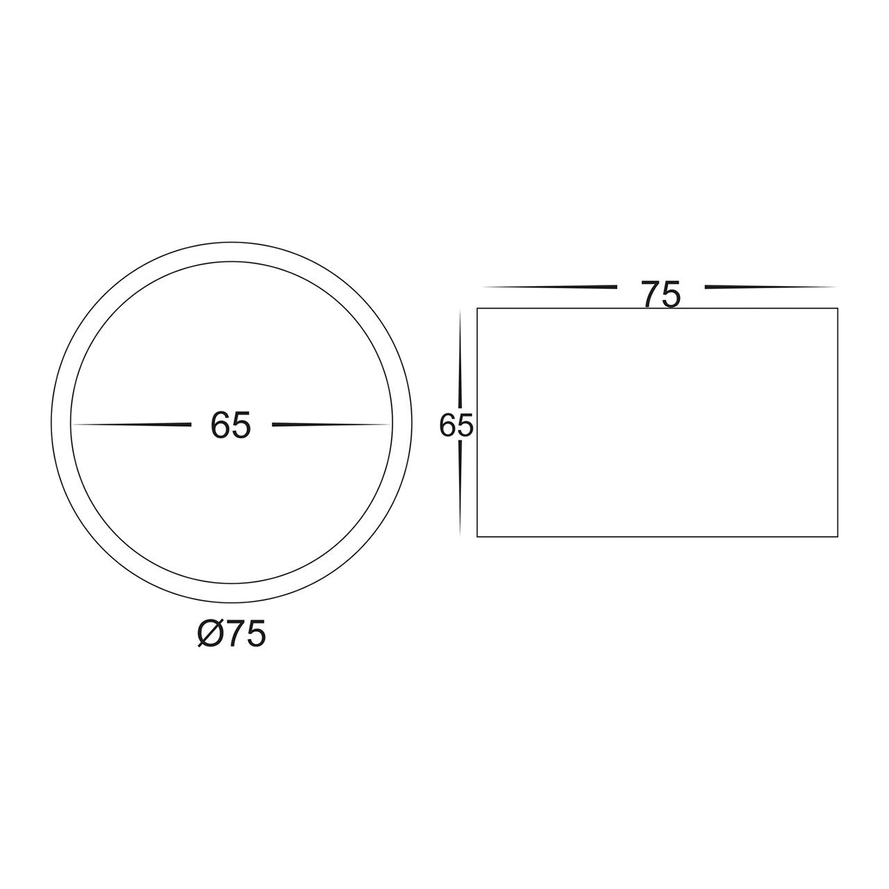 Nella 7w Short Black Tri-Colour LED Surface Mounted Downlight