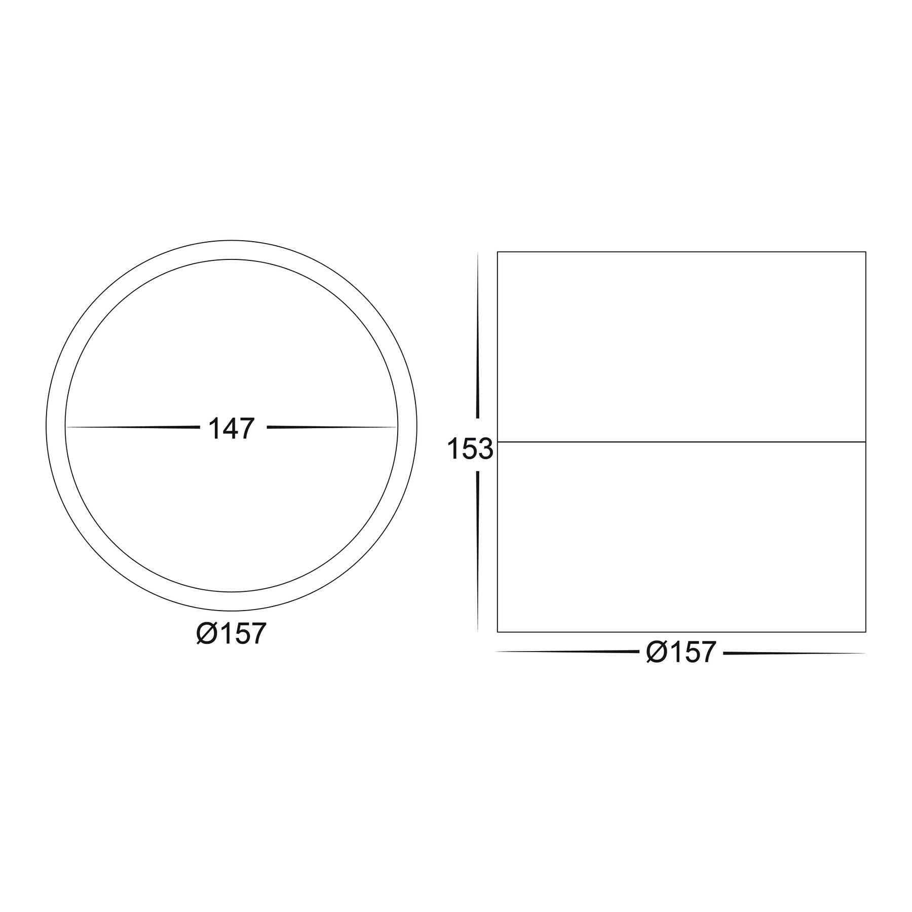 Nella 18w Tall White Tri-Colour LED Surface Mounted Downlight