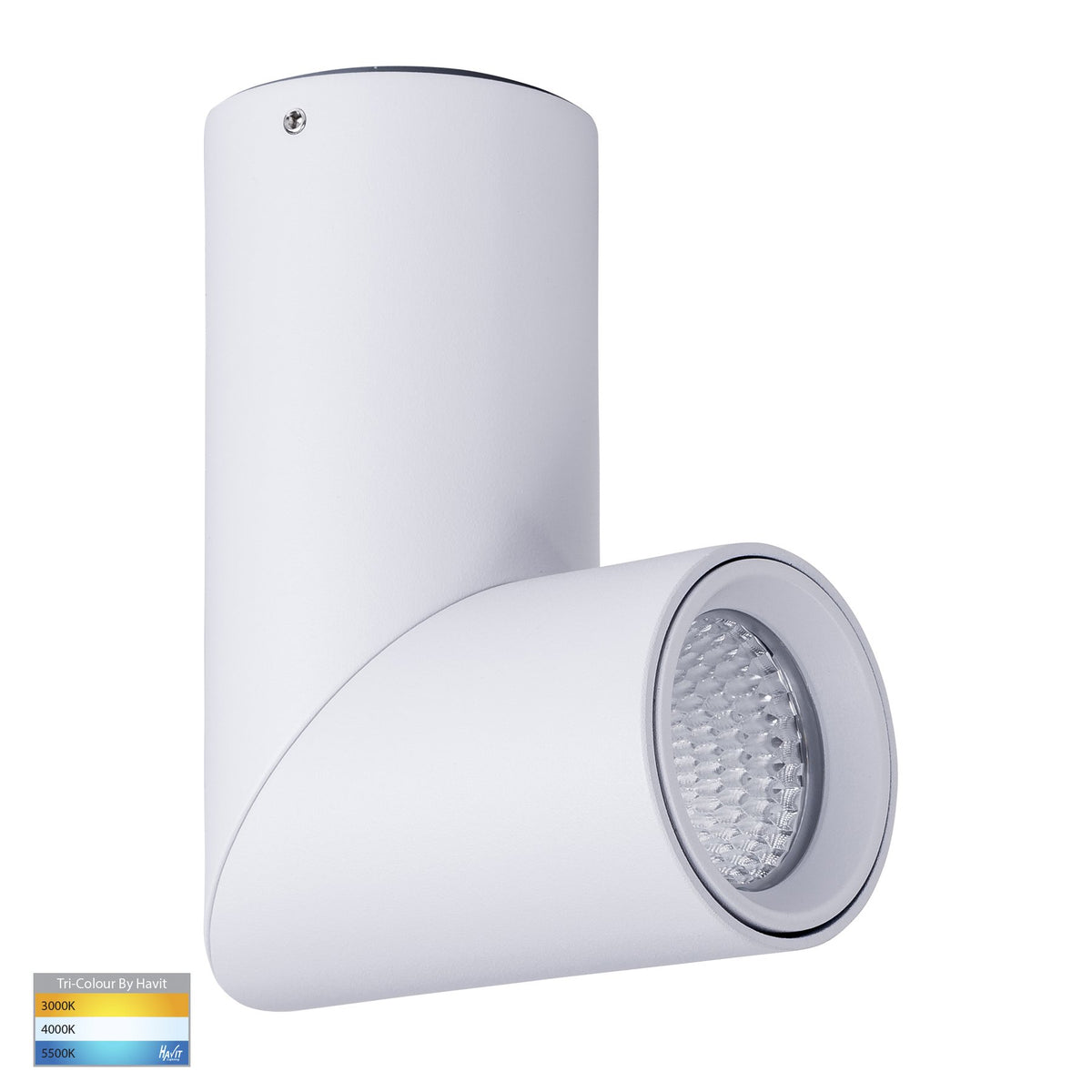 Nella 7w Rotatable White Tri-Colour LED Surface Mounted Downlight