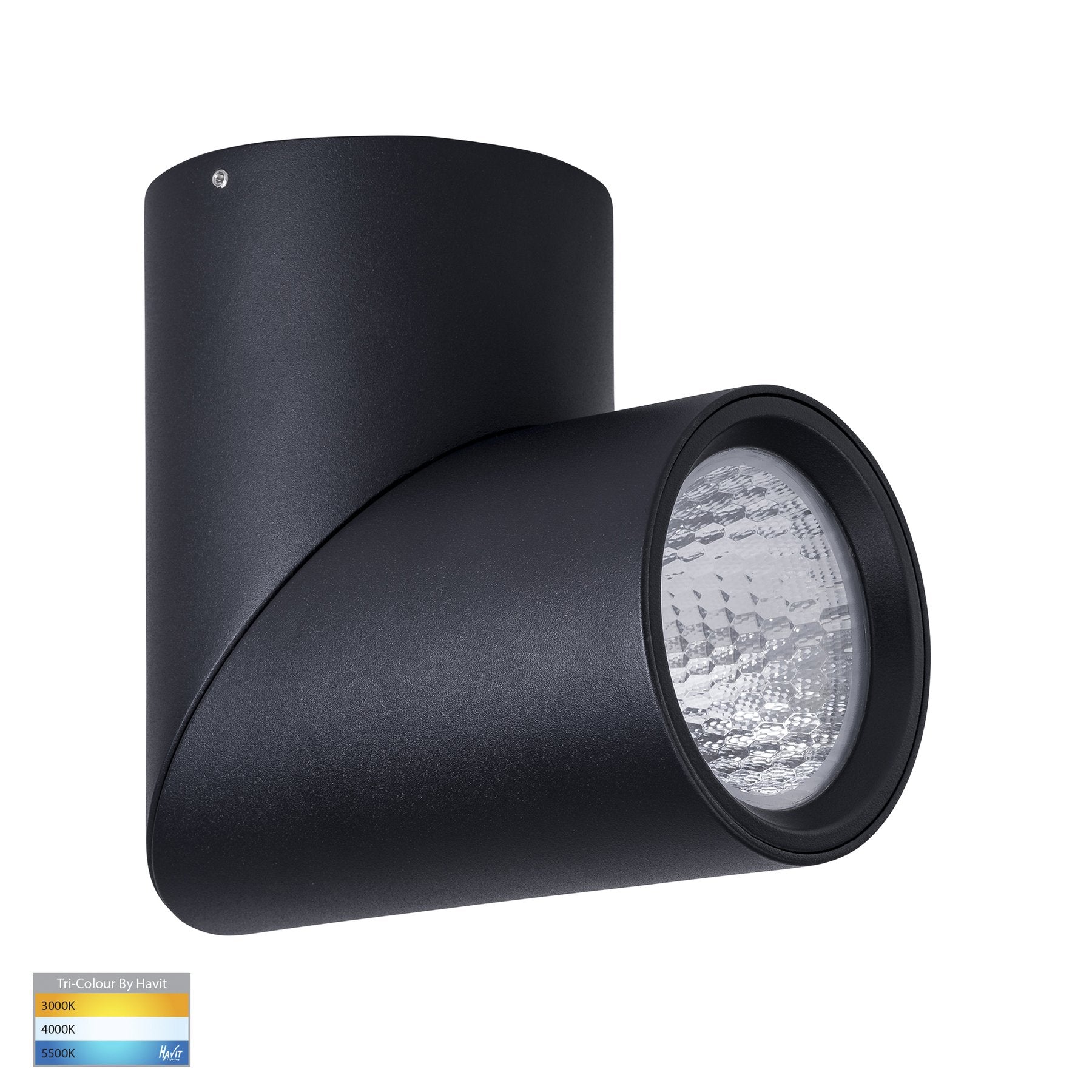 Nella 18w Rotatable Black Tri-Colour LED Surface Mounted Downlight