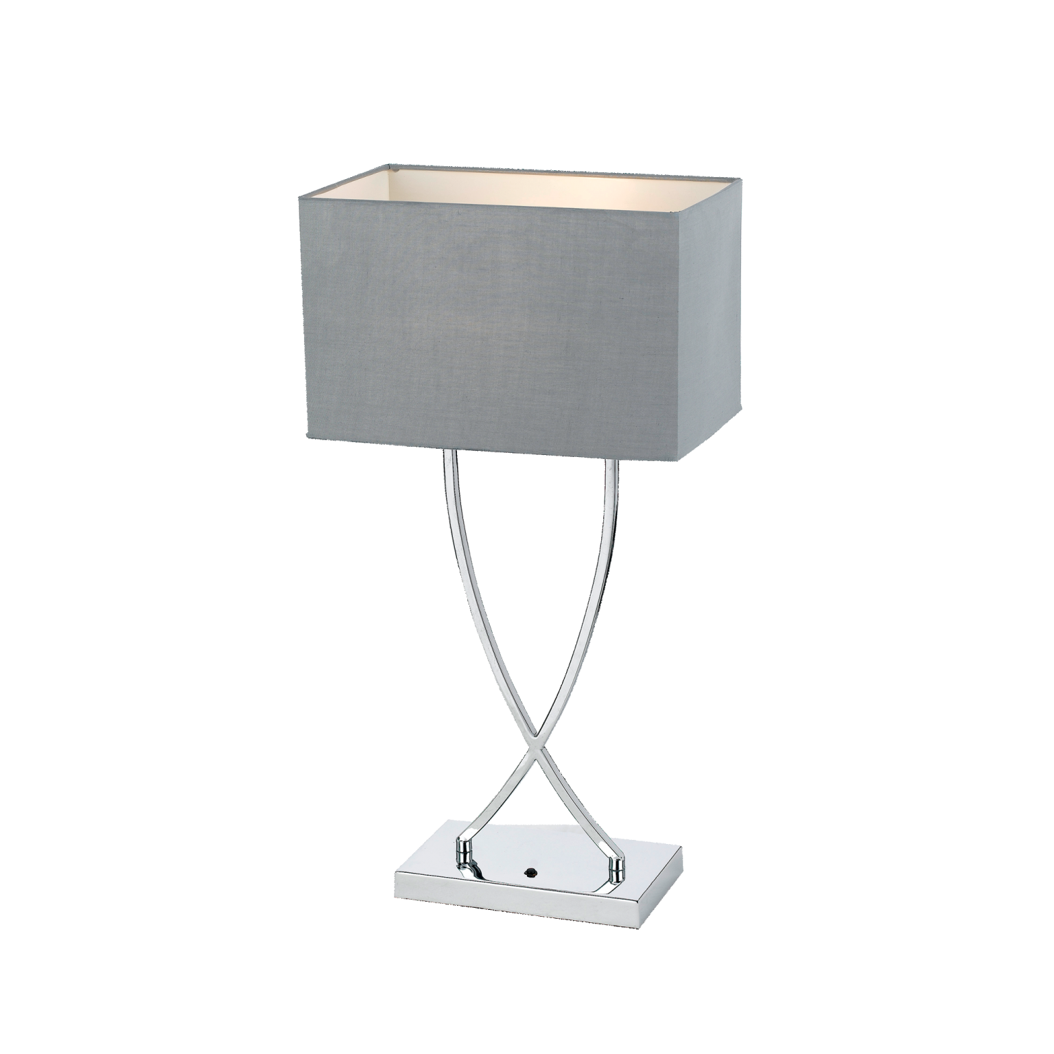 Jasmine Chrome and Grey Elegant Traditional Table Lamp