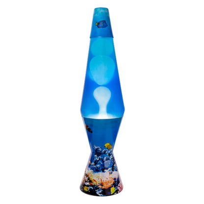 Aqua World Deep Blue Design Diamond Lava Lamp