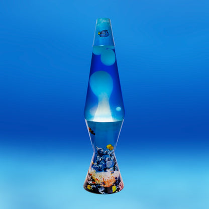 Aqua World Deep Blue Design Diamond Lava Lamp
