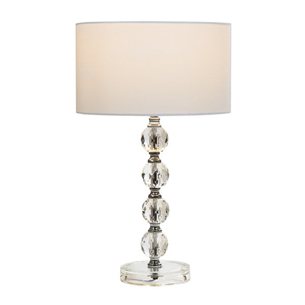 Suzie Clear and White Acrylic Traditional Table Lamp
