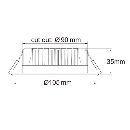 MOTION1 3000k 90mm LED Downlight kit with sensor