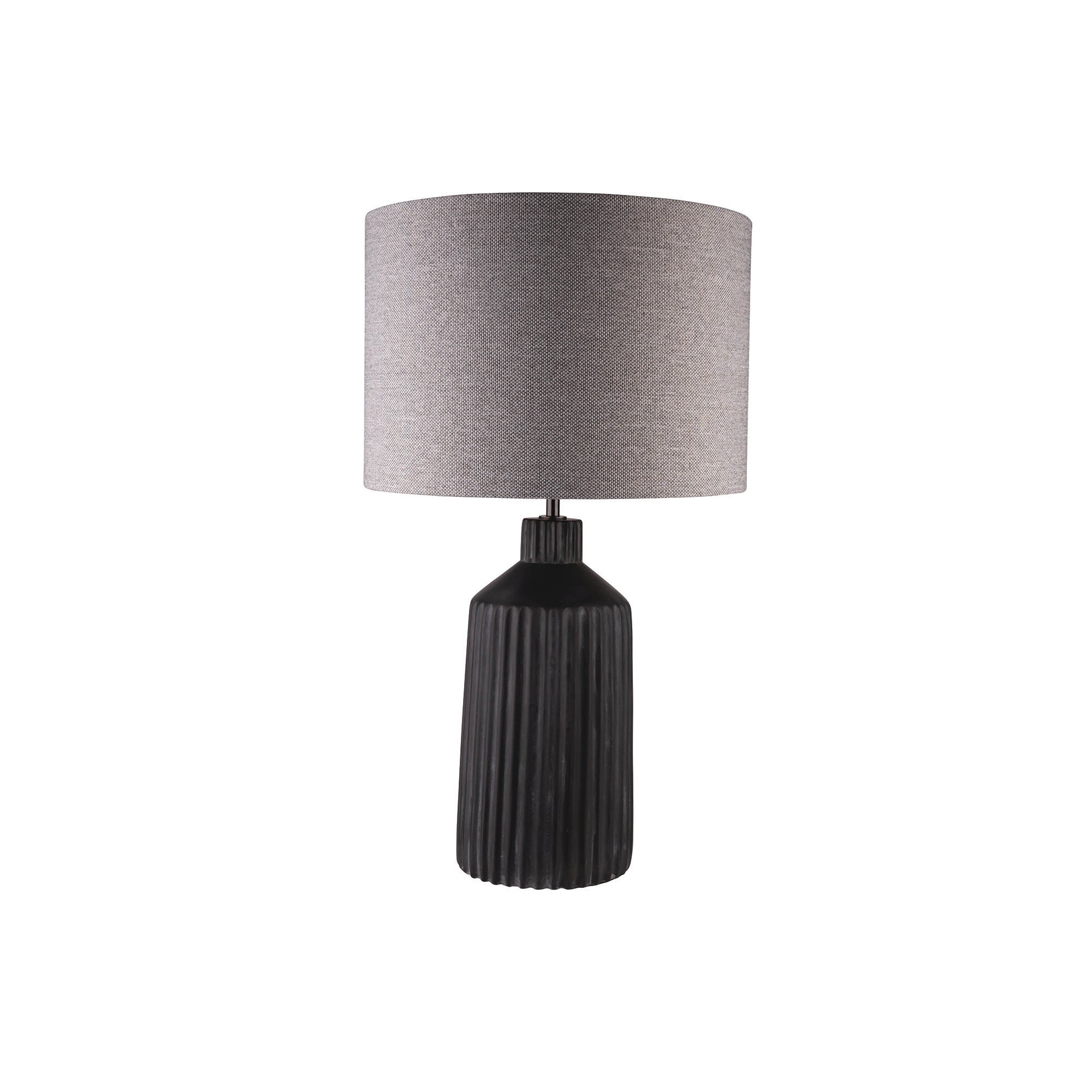 Paxton Elegant Matt Black and Grey Table Lamp