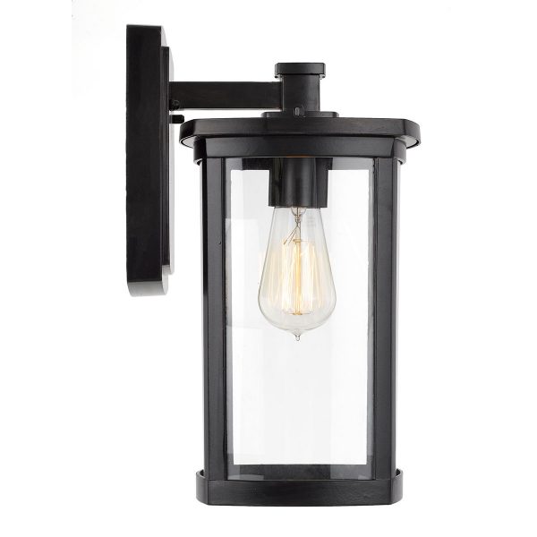 Reese 180 Modern Clear Glass Coach Light Exterior Light
