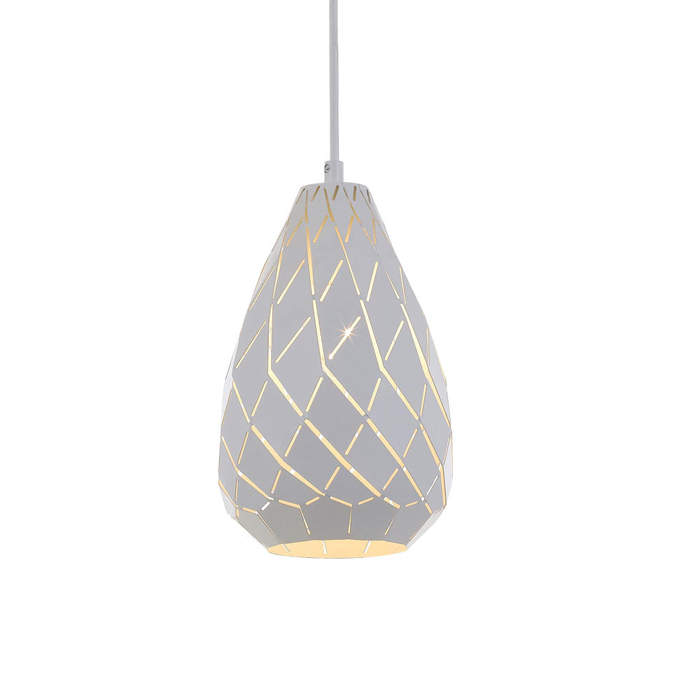 Simon 15cm White Scale Laser Cut Pendant