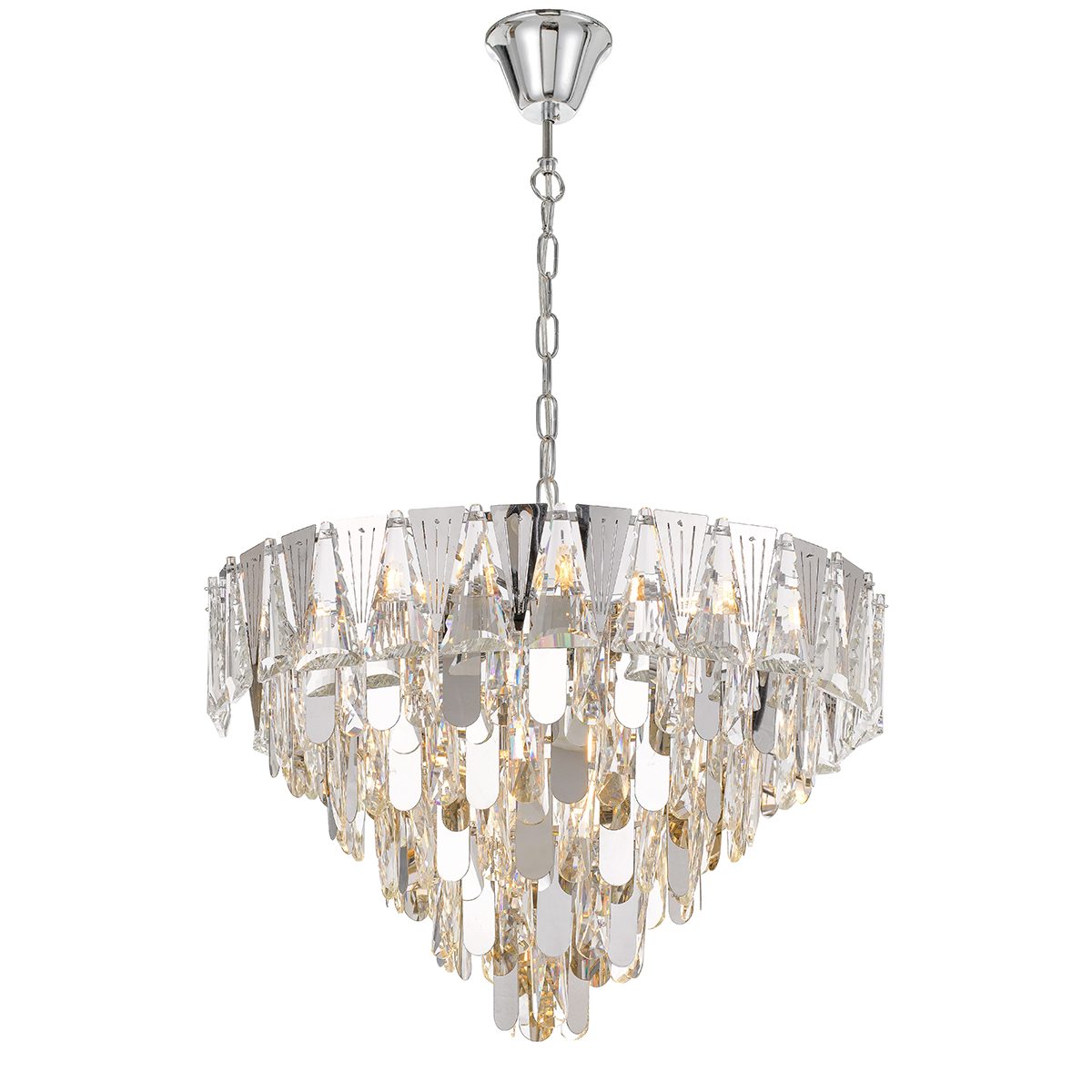 Valerie 60cm Chrome Modern Crystal Pendant